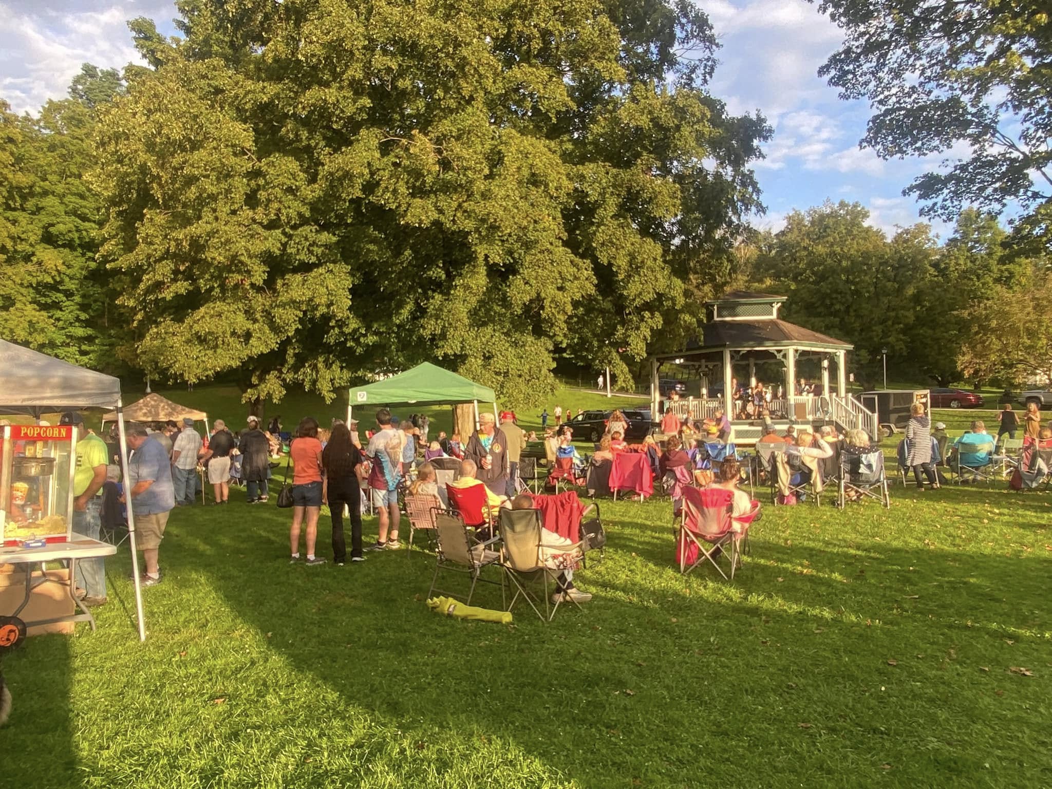 A view across Wood Park during the concert series.
